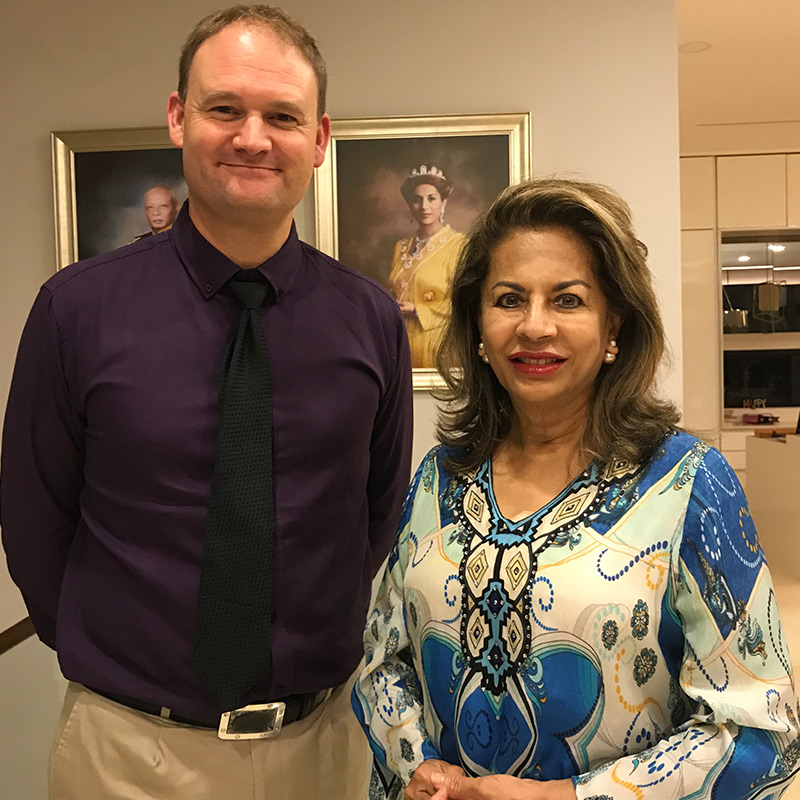 Her Royal Highness Sultana of Pahang and EMF consultant Patrick van der Burght