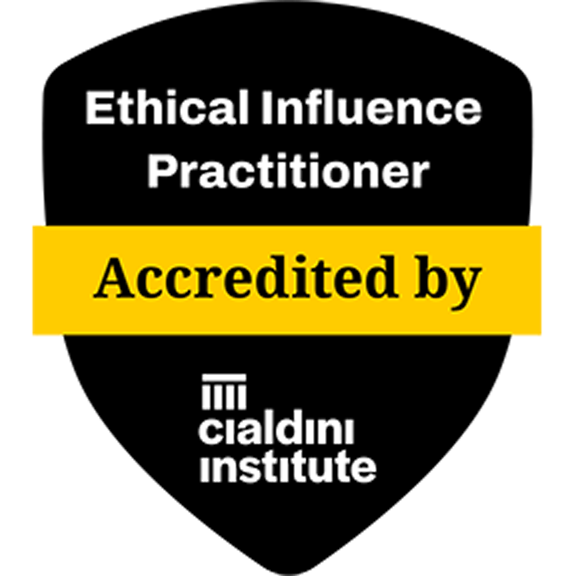 Cialdini Ethical Influence Practitioner accreditation badge