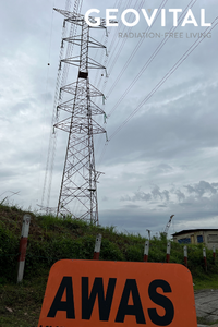 Awas Voltage Tingi - Danger high voltage transmission lines