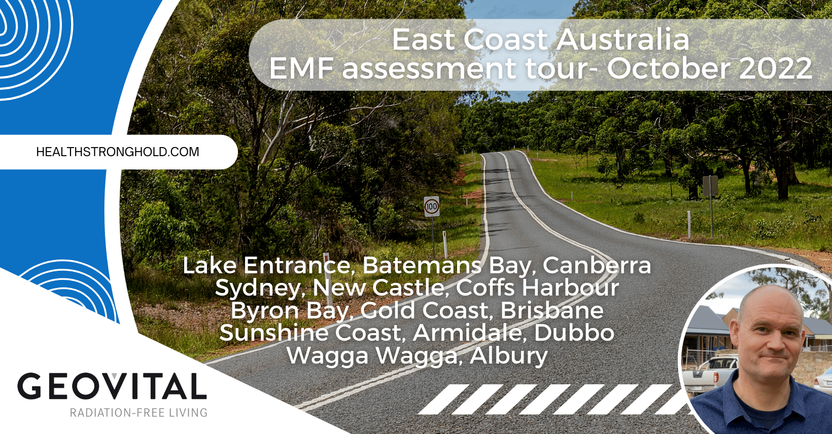 GEOVITAL EMF Radiation home assessments by Patrick van der Burght are available on his East Coast Australia tour