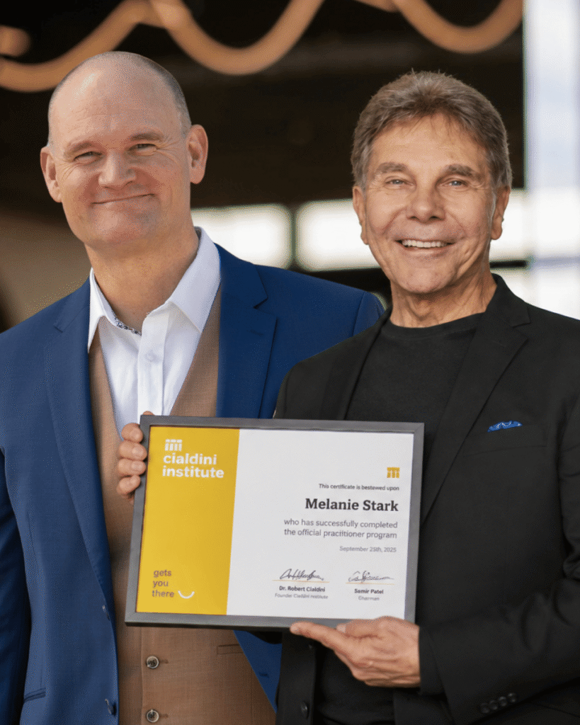 Dr Robert Cialdini and Patrick van der Burght
